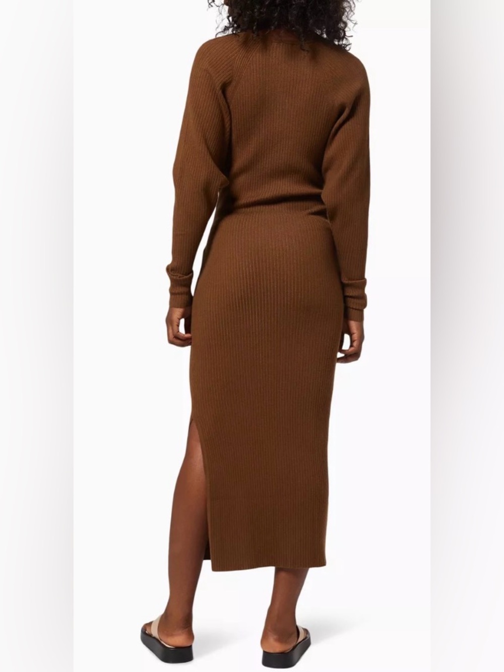 Good American Ribbed Knit Midi Dress, NWT ($129)! - Picture 2 of 9